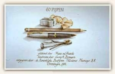 titelpagina '60 Pijpen', kleurpotlood, ca. 12 x 23 cm, 1981