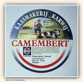 Etiket Camembert, 1987