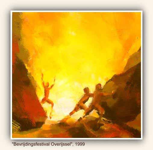 Bevrijdingsfestival 1999, acryl op doek 150 x 150 cm 